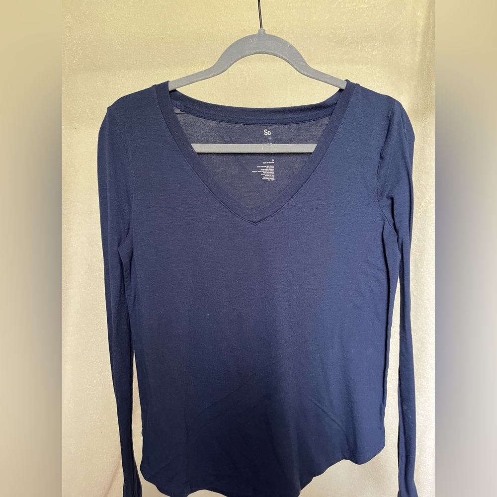 SO Long Sleeve Small Blue Shirt